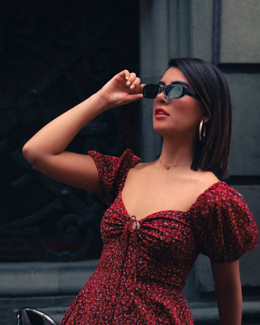Vestido Floral Vermelho